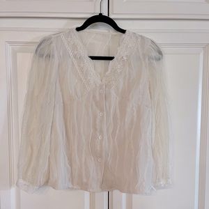 Ivory lace blouse